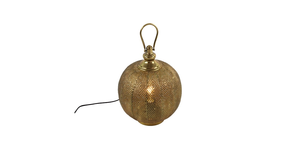 Stojací lampa Genie, gold, E27, metal